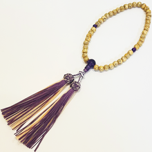 画像をギャラリービューアに読み込む, 京念珠 女性用 星月菩提樹・紫水晶 正絹房 念珠袋付