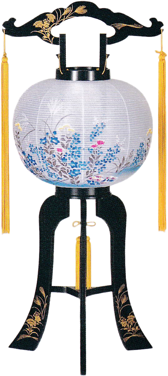 日本製 盆提灯 PC製 廻転灯9号 高さ70.5cm